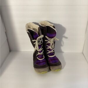 Sorel Purple and Brown Winter Boots